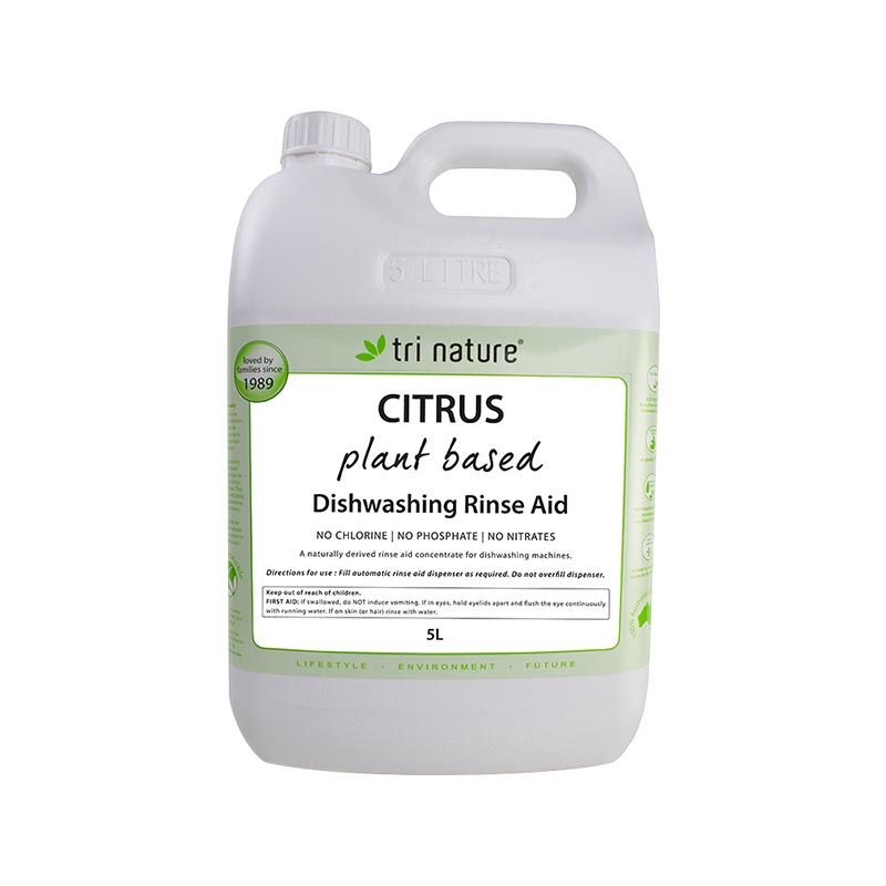 Tri Nature Citrus Plant Based Dishwashing Rinse Aid Bulk with pump 5L additional product image 2