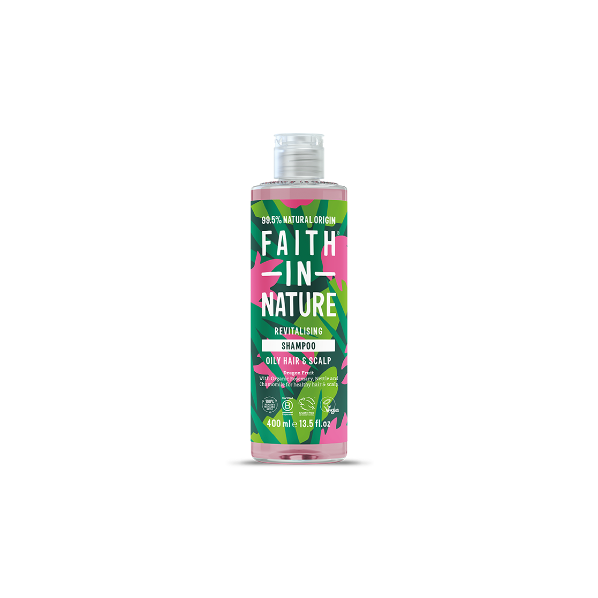 Faith In Nature Shampoo Revitalising Dragon Fruit 400ml front pack on white background