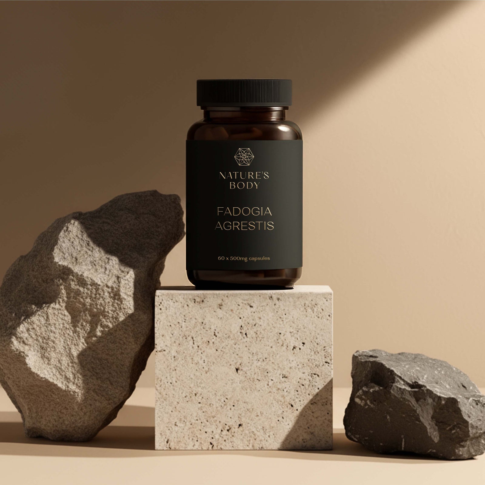 Nature's Body Fadogia Agrestis 10:1 500mg 60 Capsules bottle lifestyle image