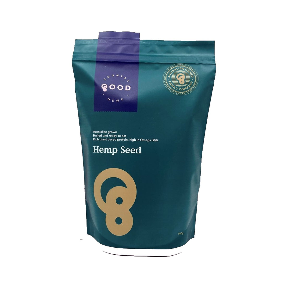 Good Country Hemp Hulled Hemp Seed 500g front pack