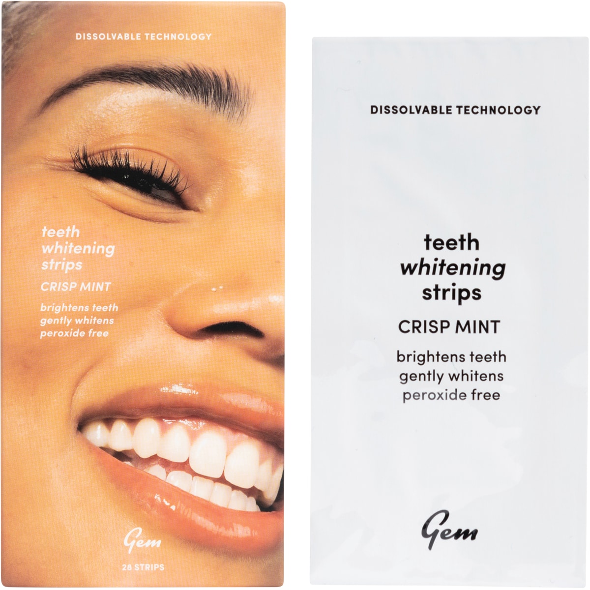 Gem Dissolvable Whitening Strips Crisp Mint 28 Pieces - product image 2