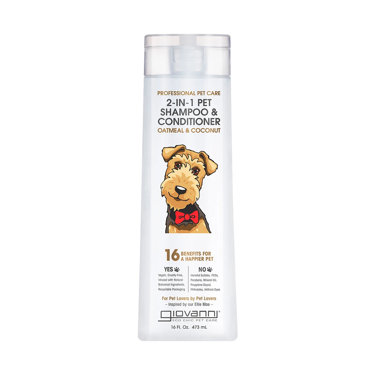 Giovanni 2-in-1 Pet Shampoo & Conditioner Professional Pet Care 473ml — front packshot