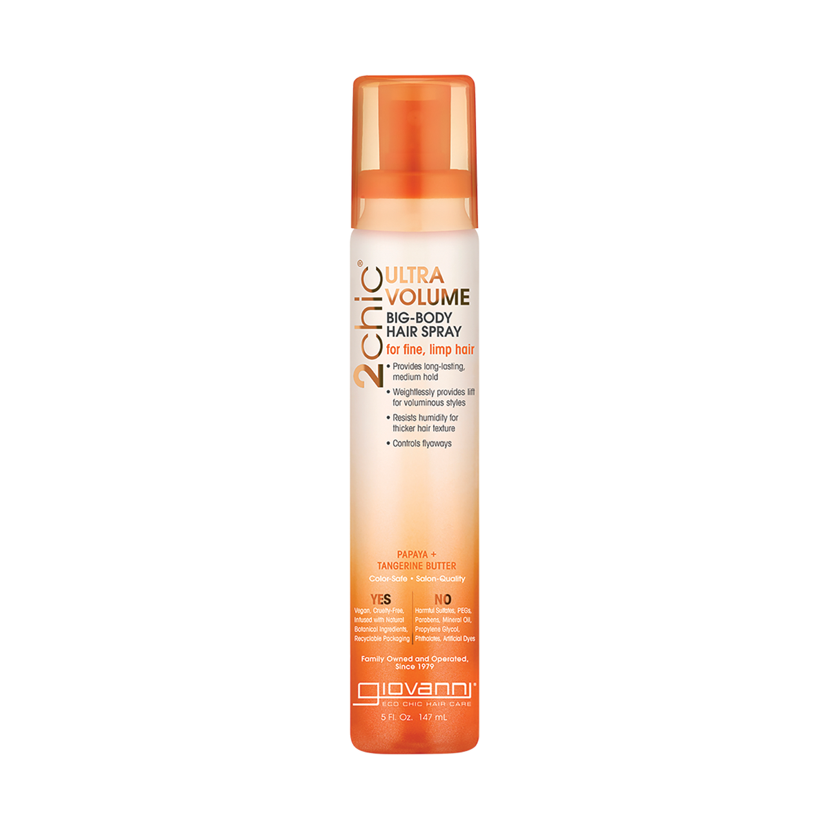 Giovanni Big Body Hair Spray 2chic Ultra Volume Fine, Limp Hair 147ml — front packshot