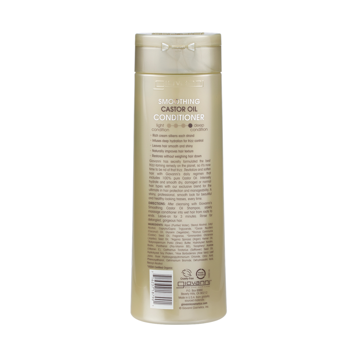 Giovanni Conditioner Smoothing Castor Oil All Hair 399ml — rear packshot