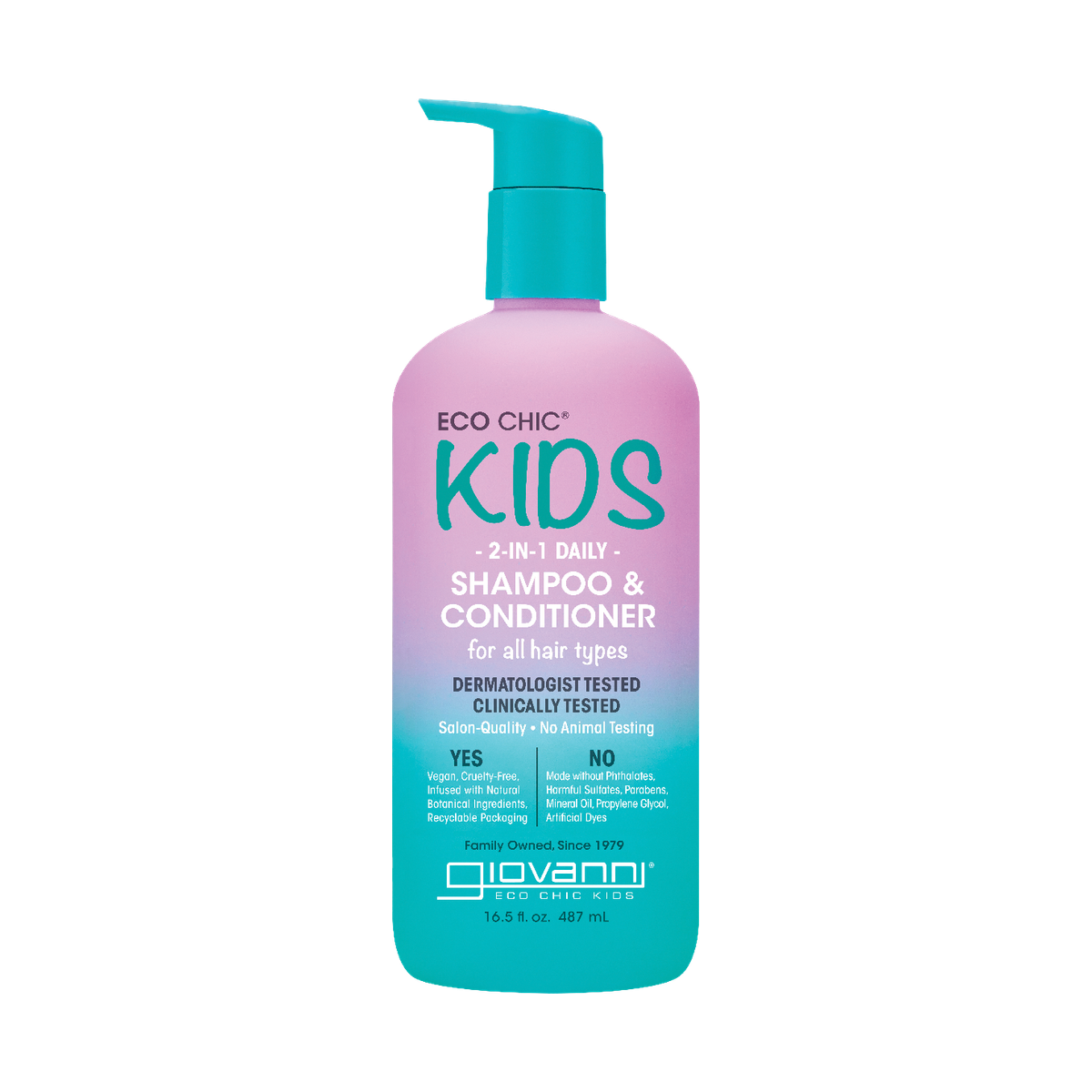 Giovanni Eco Chic Kids 2-in-1 Daily Shampoo & Conditioner 487ml — front packshot