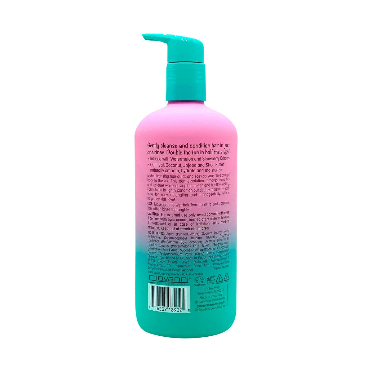 Giovanni Eco Chic Kids 2-in-1 Daily Shampoo & Conditioner 487ml — rear packshot