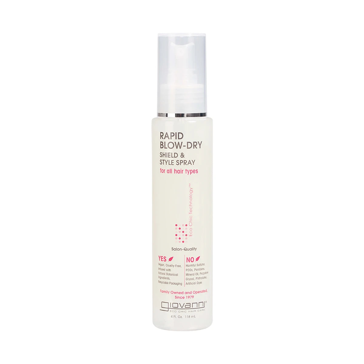 Giovanni Hair Shield & Style Spray Rapid Blow-Dry 118ml — front packshot