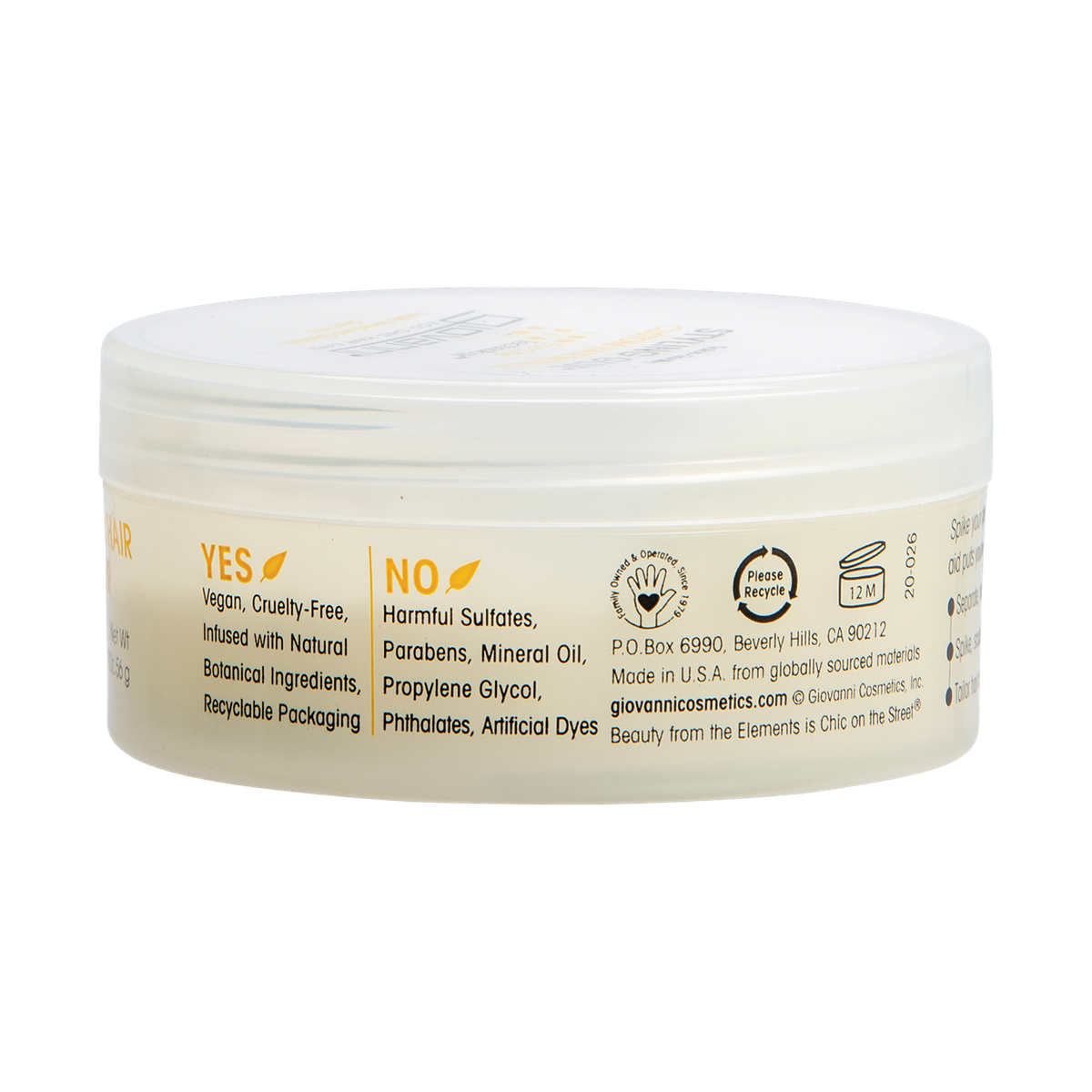 Giovanni Hair Styling Glue Custom Hair Modeler 57g — right packshot