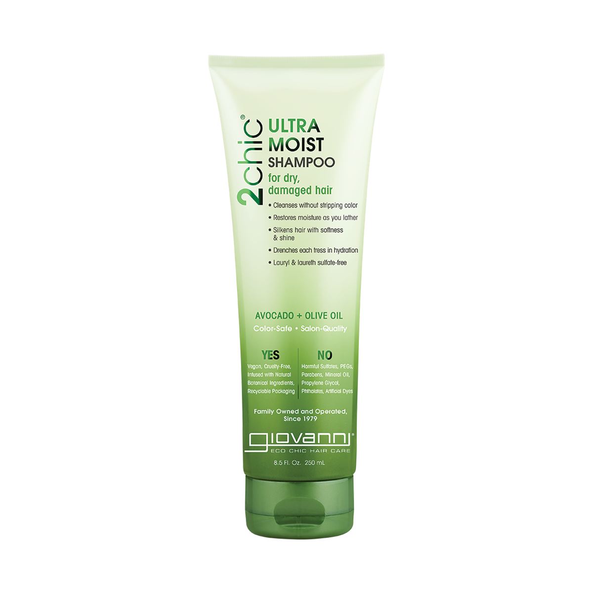 Giovanni Shampoo 2chic Ultra Moist Dry, Damaged Hair 250ml — front packshot