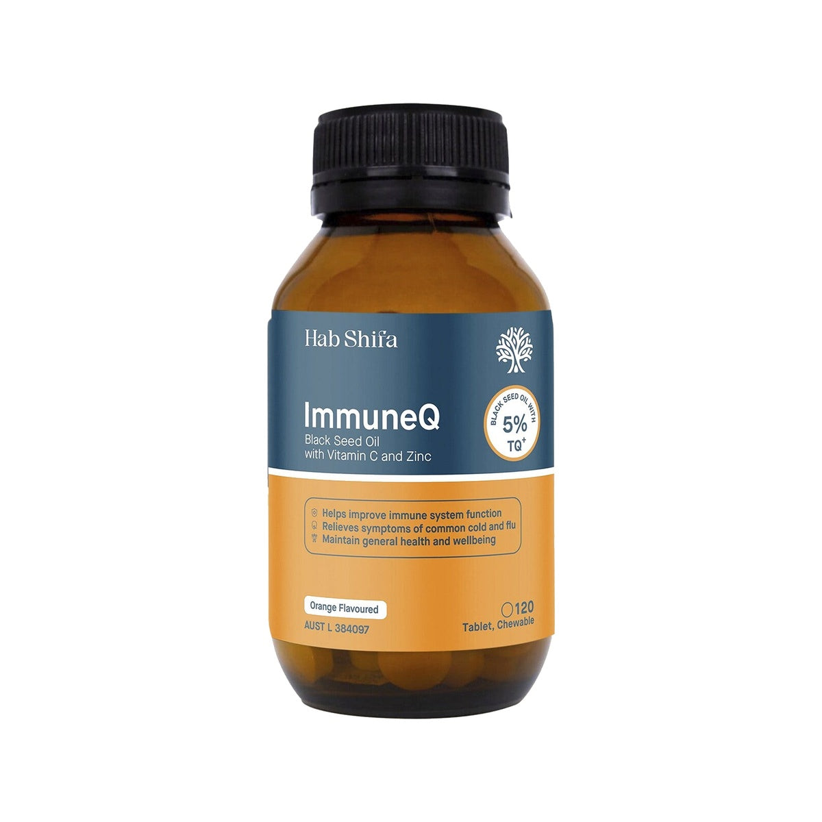 Hab Shifa ImmuneQ Organic Black Seed Tablets 120 Tabs product image