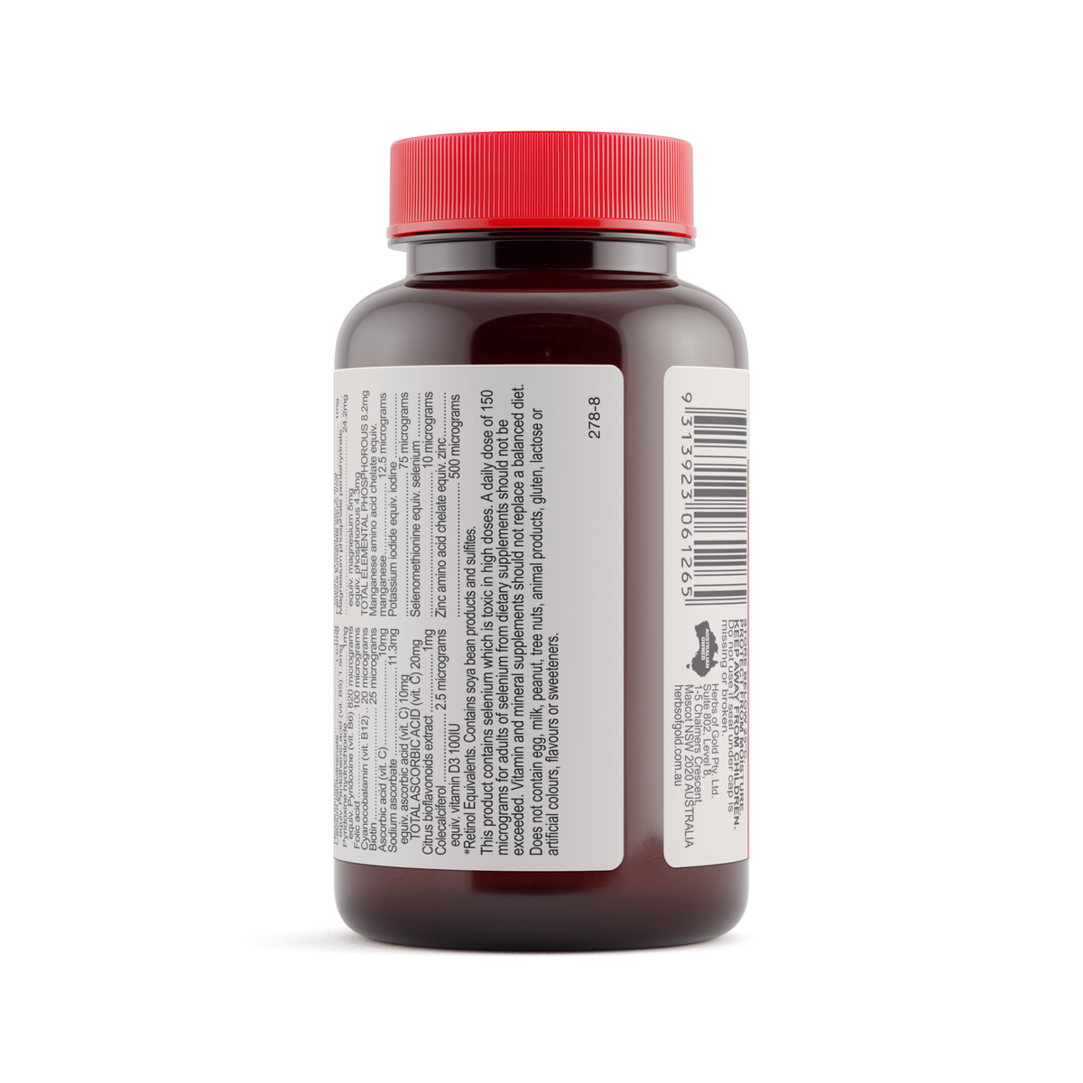 Herbs of Gold Children's Multi Care — directions and warnings label