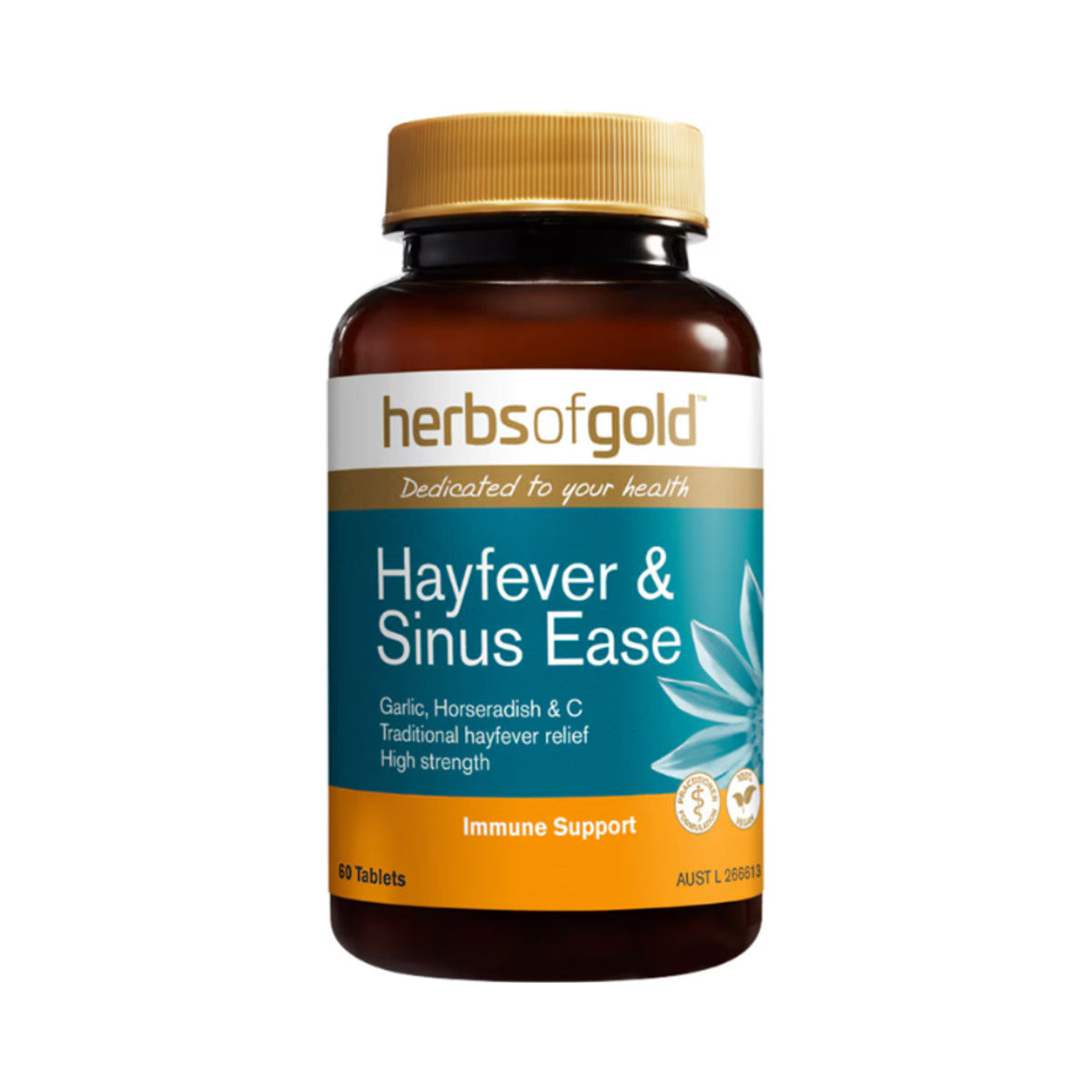 Herbs of Gold Hayfever & Sinus Ease 60 Tablets front product image