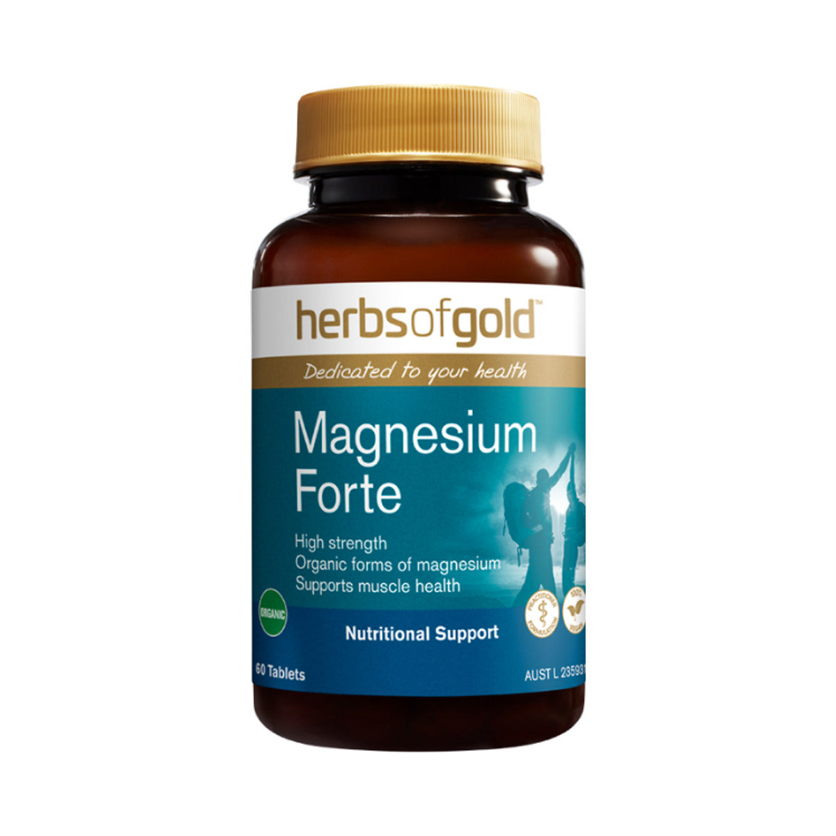 Herbs of Gold Magnesium Forte 60 Tablets front product image