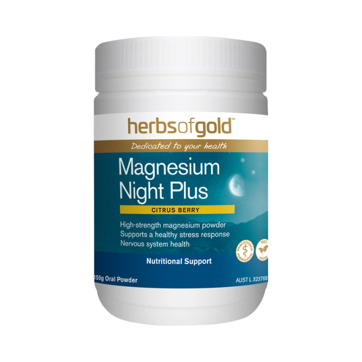 Herbs of Gold Magnesium Night Plus (Citrus Berry) Oral Powder front product image