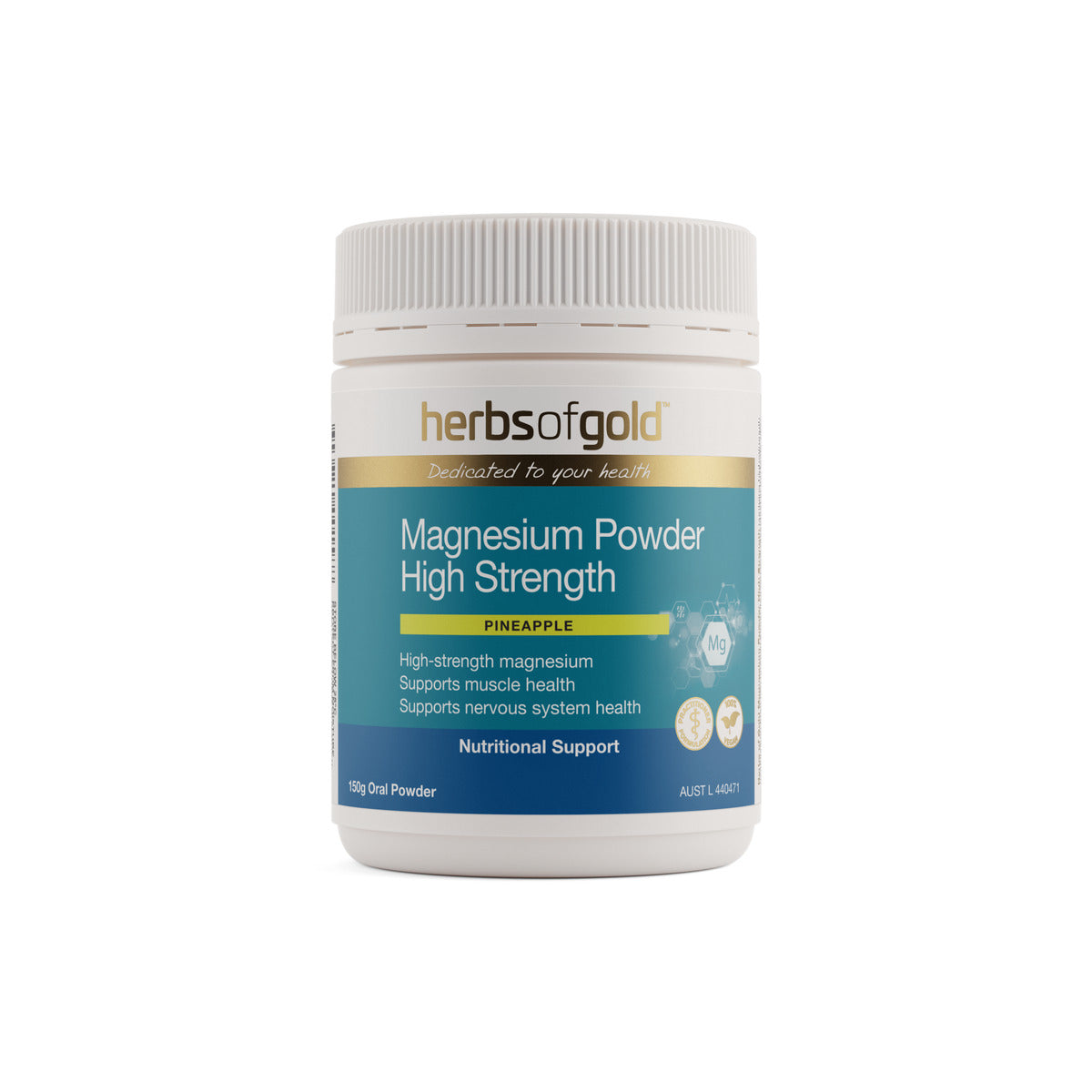 Herbs of Gold Magnesium Powder High Strength front product image