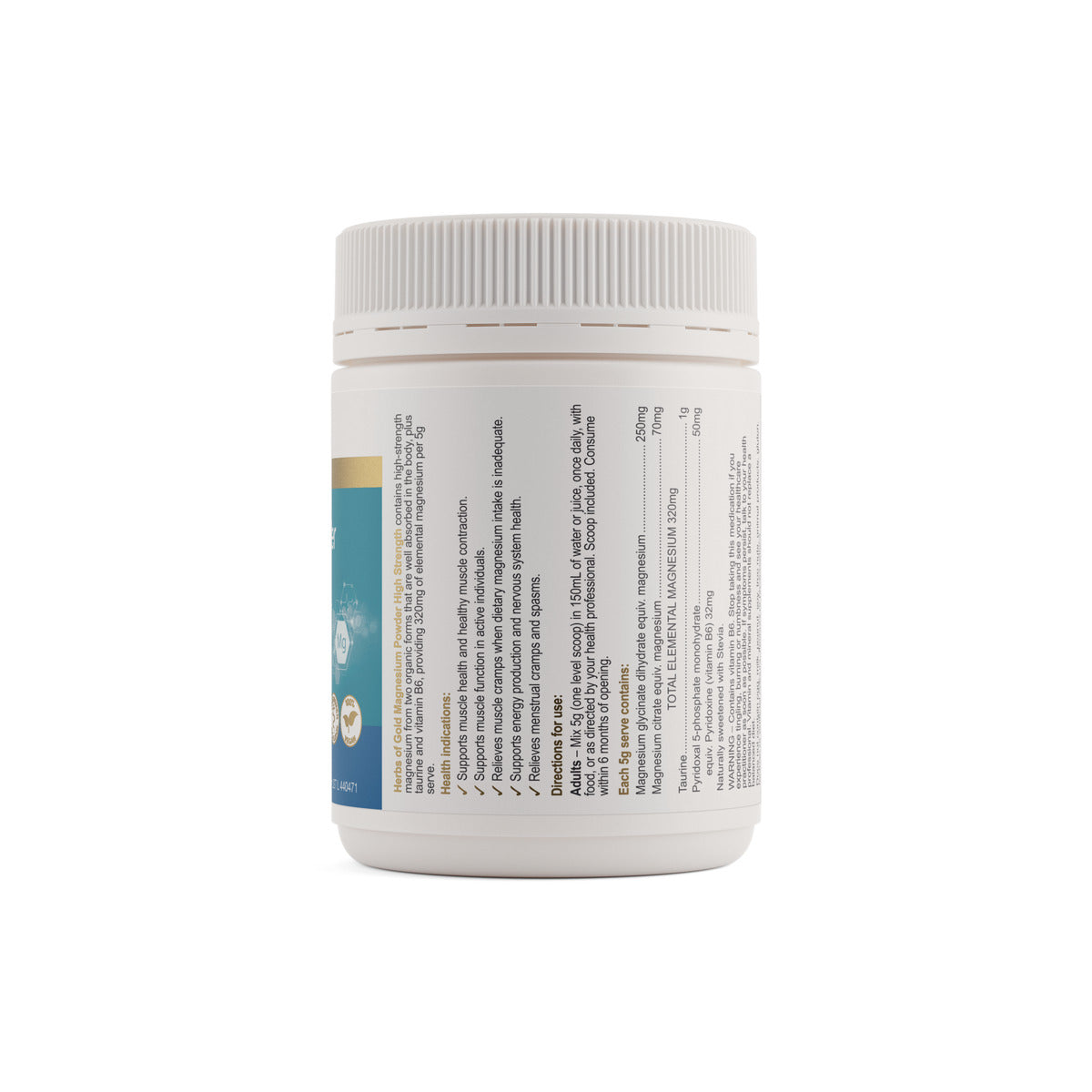 Herbs of Gold Magnesium Powder High Strength side product image