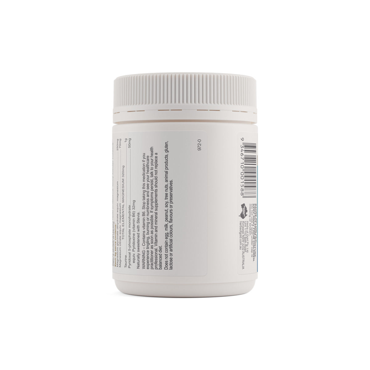 Herbs of Gold Magnesium Powder High Strength rear product image