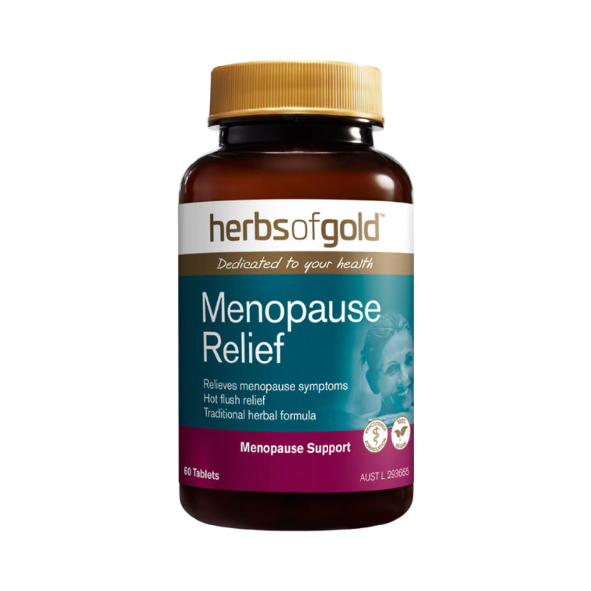 Herbs of Gold Menopause Relief 60 Tablets front product image