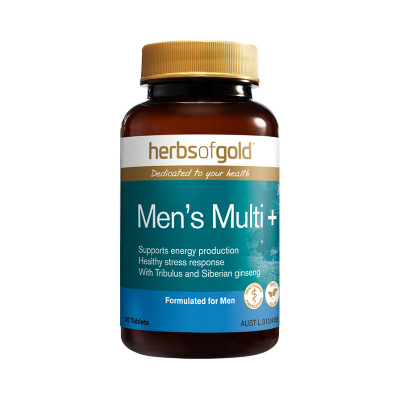 Herbs of Gold Men’s Multi+ 30 Tablets front product image