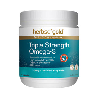 Herbs of Gold Triple Strength Omega-3 150 Capsules front product image