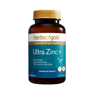 Herbs of Gold Ultra Zinc+ 60 Capsules front product image