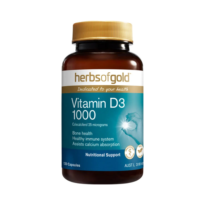 Herbs of Gold Vitamin D3 1000 front product image