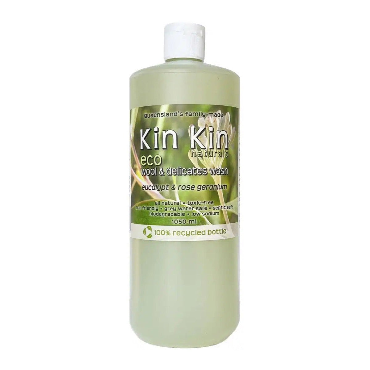 Kin Kin Naturals Eco Wool & Delicates Wash Eucalypt & Rose Geranium 1050ml