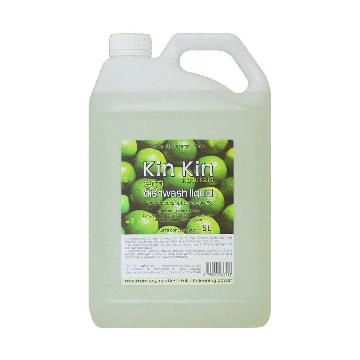 Kin Kin Naturals Eco Dishwash Liquid Lime & Eucalypt 5L packshot