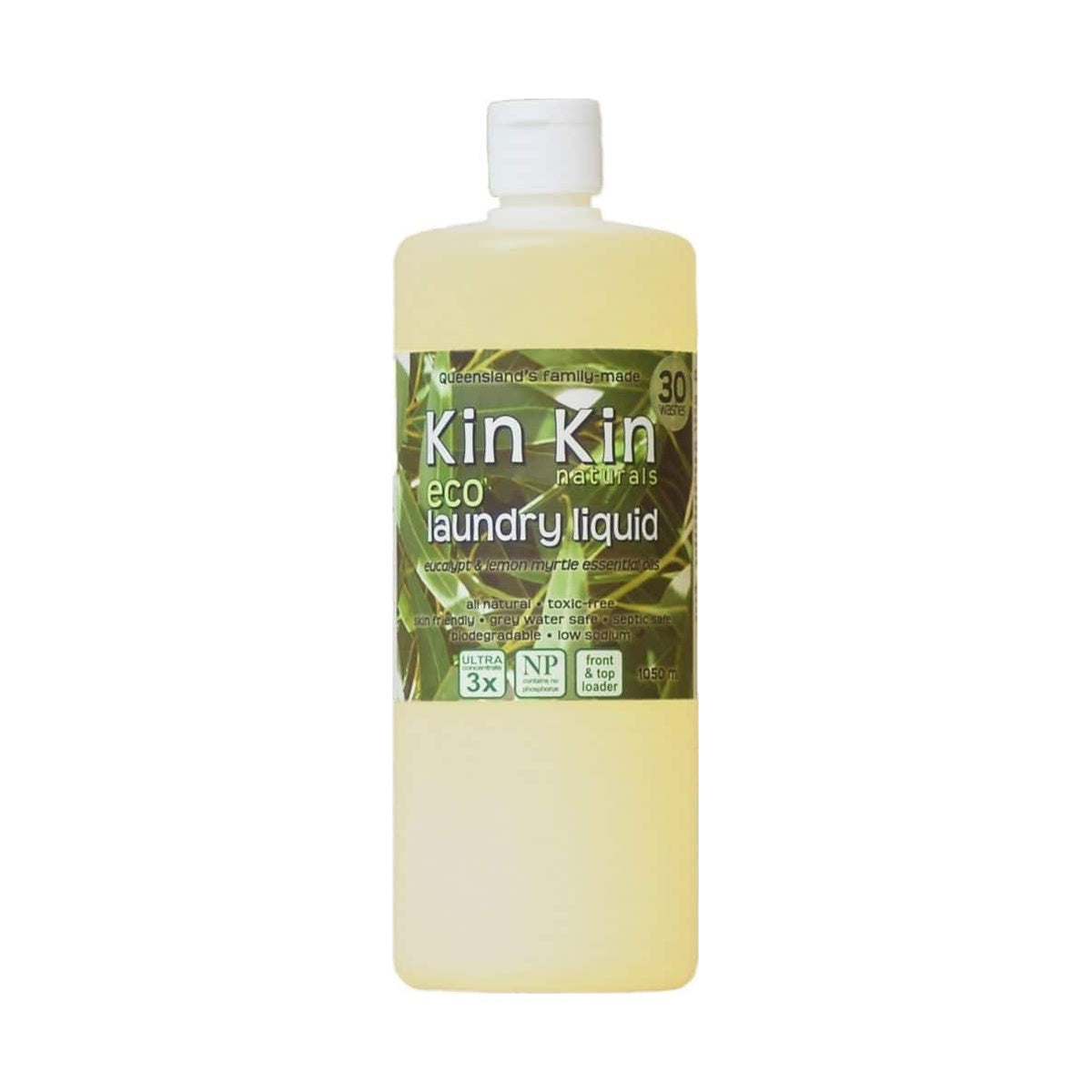 Kin Kin Naturals Eco Laundry Liquid Eucalypt & Lemon Myrtle 1050ml packshot