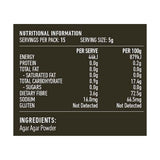 Lotus Agar Agar 75g rear label and nutrition information panel