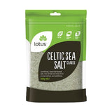 Lotus Celtic Sea Salt Coarse 500g front pack on white background