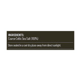 Lotus Celtic Sea Salt Coarse 1kg rear label and nutrition information panel