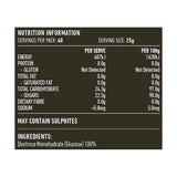 Lotus Glucose Powder (Dextrose) 1kg rear label and nutrition information panel