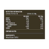 Lotus Gluten Flour 500g rear label and nutrition information panel