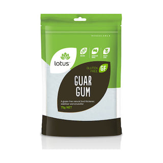 Lotus Guar Gum 75g front pack on white background