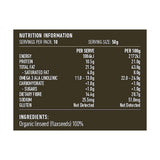 Lotus Linseed (Flaxseed) Golden Organic 500g rear label and nutrition information panel