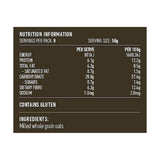 Lotus Oatmeal Fine 400g rear label and nutrition information panel