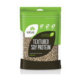 Lotus Organic Textured Soy Protein Coarse 200g front pack on white background