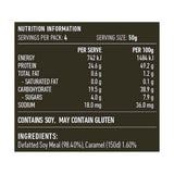 Lotus Organic Textured Soy Protein Coarse 200g rear label and nutrition information panel