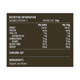 Lotus Organic Textured Soy Protein Coarse 100g rear label and nutrition information panel