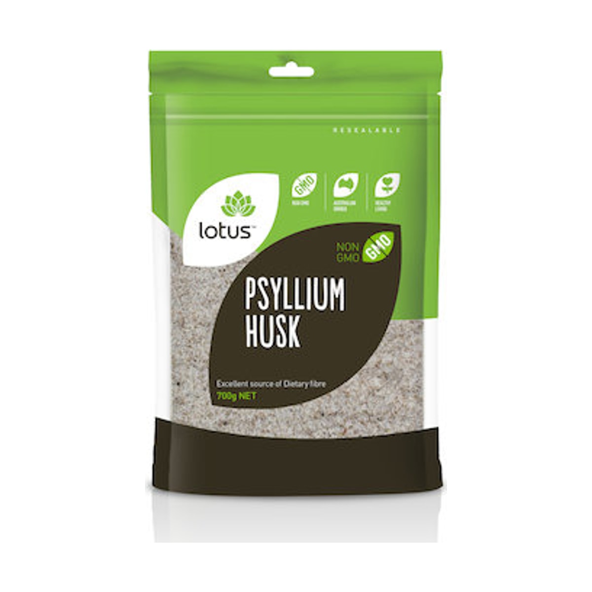 Lotus Psyllium Husks 700g front pack on white background