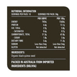Lotus Quinoa Grain Black Organic 500g rear label and nutrition information panel