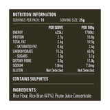 Lotus Rice Bran Cereal 250g rear label and nutrition information panel