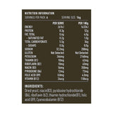 Lotus Savoury Yeast Flakes 100g rear label and nutrition information panel