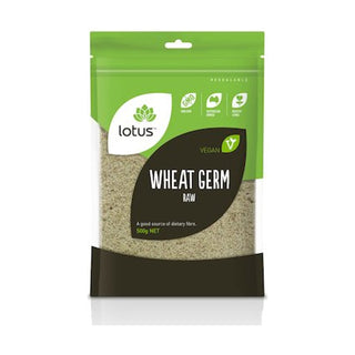 Lotus Wheat Germ Raw 500g front pack on white background
