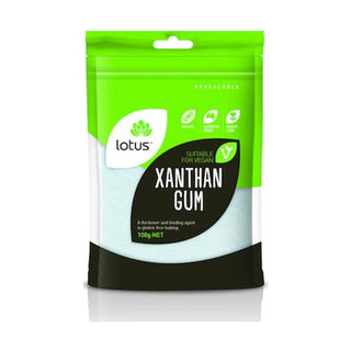 Lotus Xanthan Gum 100g front pack on white background