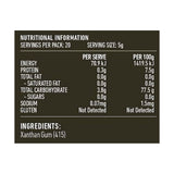 Lotus Xanthan Gum 100g rear label and nutrition information panel