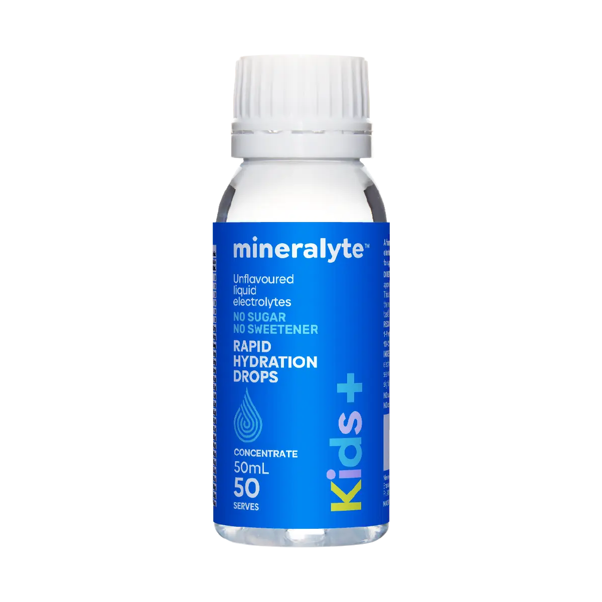 Mineralyte Kids+ Unflavoured Electrolyte Drops Concentrate 50ml bottle