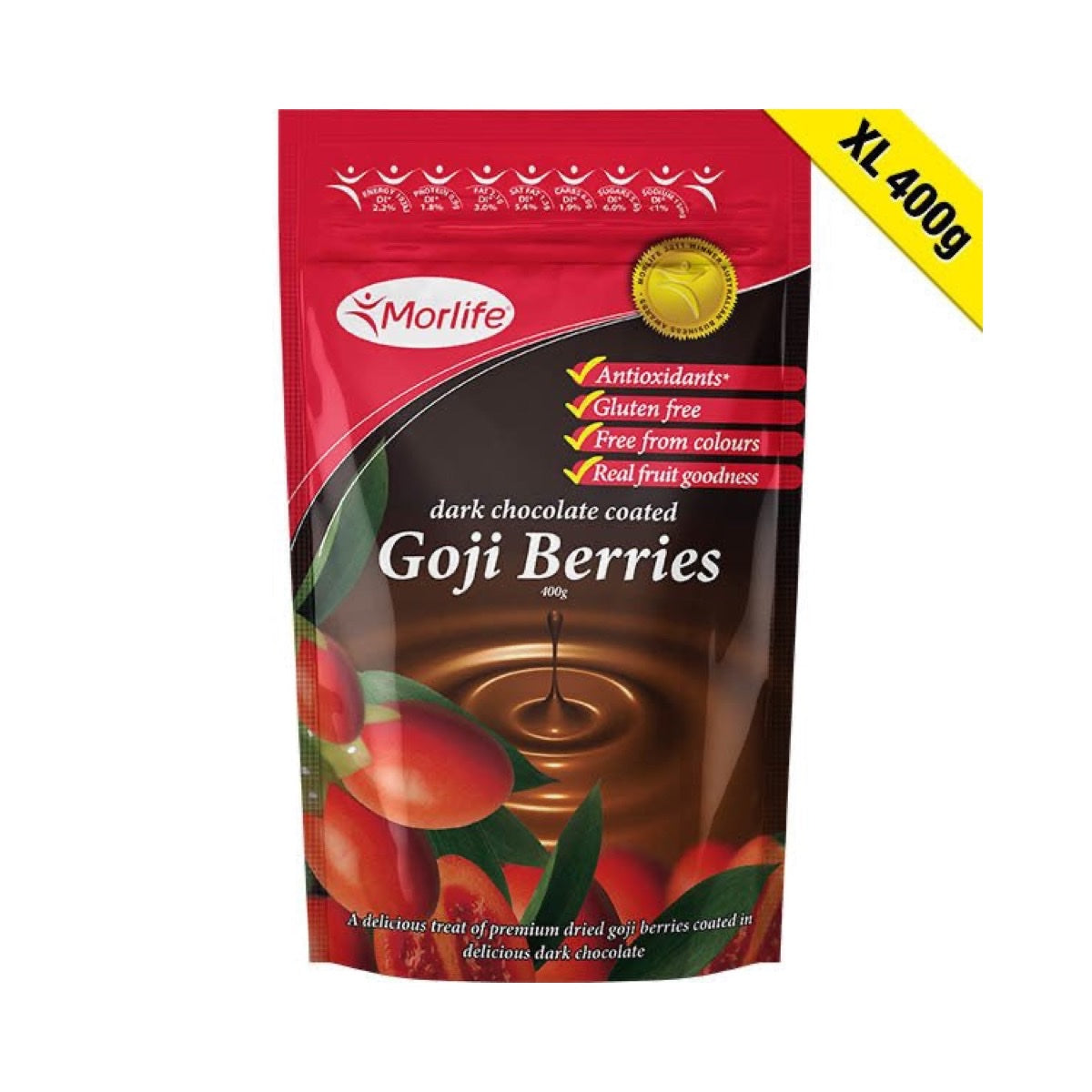 Morlife Acai Powder Certified Organic 80g front pack on white background
