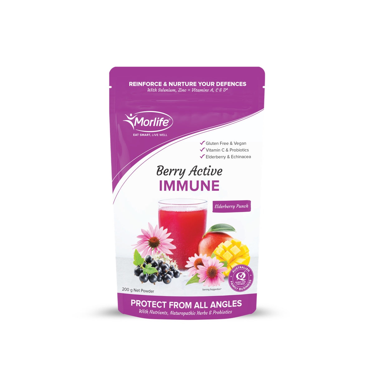 Morlife Berry Active Immune front pack on white background
